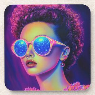Neon Galaxy Glamour Getränkeuntersetzer