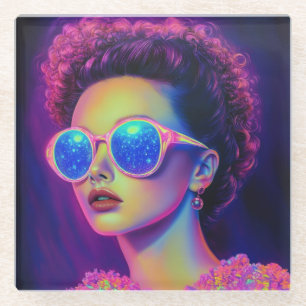 Neon Galaxy Glamour Glasuntersetzer