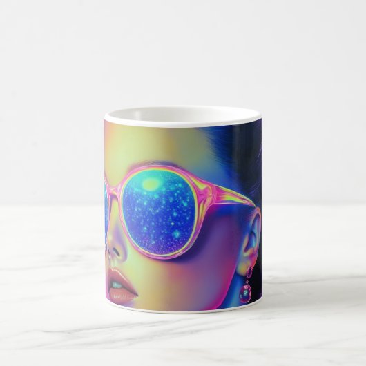Neon Galaxy Glamour Kaffeetasse (Mittel)