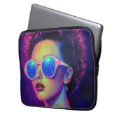 Neon Galaxy Glamour Laptopschutzhülle (Vorderseite Links)