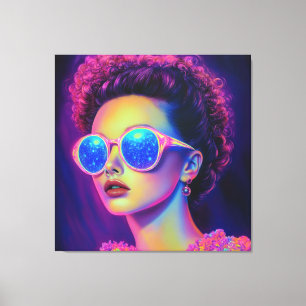 Neon Galaxy Glamour Leinwanddruck