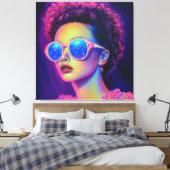 Neon Galaxy Glamour Leinwanddruck (Insitu (Schlafzimmer))
