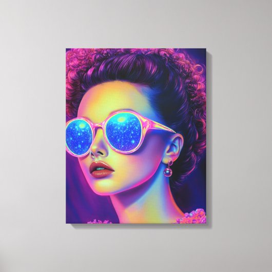 Neon Galaxy Glamour Leinwanddruck (Vorderseite)