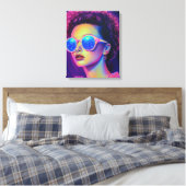 Neon Galaxy Glamour Leinwanddruck (Insitu (Schlafzimmer))