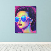 Neon Galaxy Glamour Leinwanddruck (Insitu (Holzboden))
