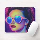 Neon Galaxy Glamour Mousepad (Mit Mouse)