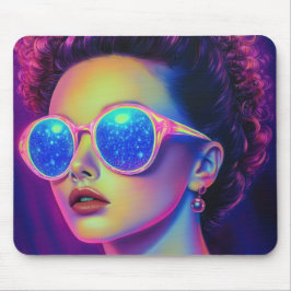 Neon Galaxy Glamour Mousepad