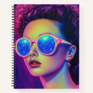 Neon Galaxy Glamour Notizblock