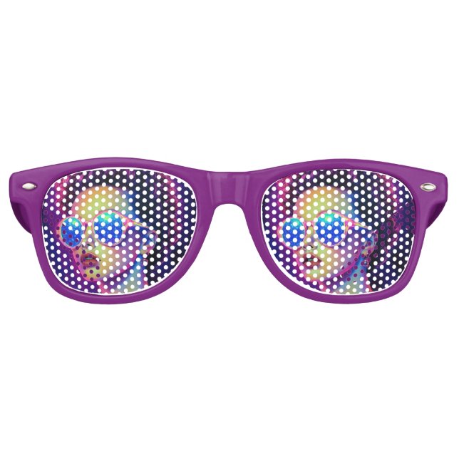 Neon Galaxy Glamour Partybrille (Vorderseite)
