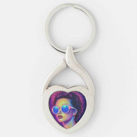 Neon Galaxy Glamour Schlüsselanhänger (Vorderseite)