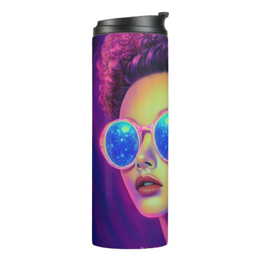 Neon Galaxy Glamour Thermosbecher (Nach links gedreht)