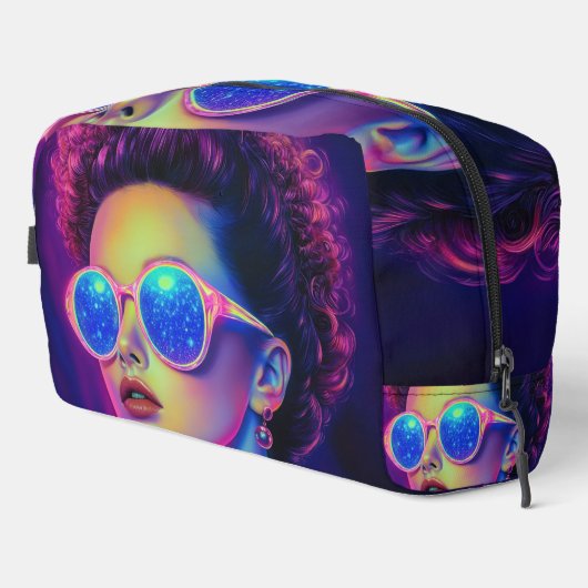Neon Galaxy Glamour Waschbeutel (Rechte Ecke)