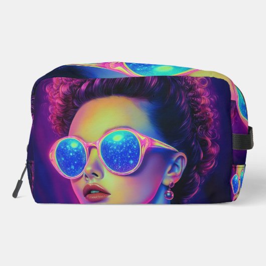 Neon Galaxy Glamour Waschbeutel (Rückseite)