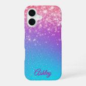 Neon Galaxy Gradient iPhone 16 Hülle (Rückseite)