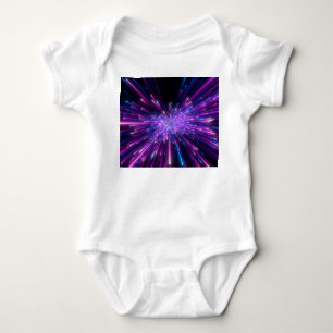 Neon Galaxy Kosmischer Abstrakter Hintergrund Baby Strampler