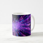 Neon Galaxy Kosmischer Abstrakter Hintergrund Kaffeetasse (VorderseiteRechts)