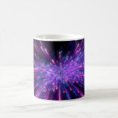 Neon Galaxy Kosmischer Abstrakter Hintergrund Kaffeetasse (Mittel)