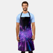 Neon Galaxy Kosmischer Abstrakter Hintergrund Schürze (Getragen)