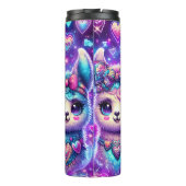 Neon Galaxy Llama Trio mit Herz Thermosbecher (Rückseite)