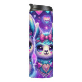Neon Galaxy Llama Trio mit Herz Thermosbecher (Nach rechts gedreht)
