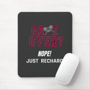 Neon-Game-Over-Gamer-Aufladedesign Mousepad