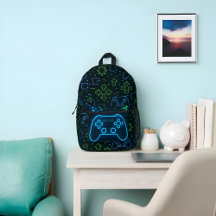 Neon Gamer Backpack - Individuelle Name