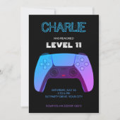 NEON GAMER CONTROLLER-EBENE EINLADUNG (Vorderseite)