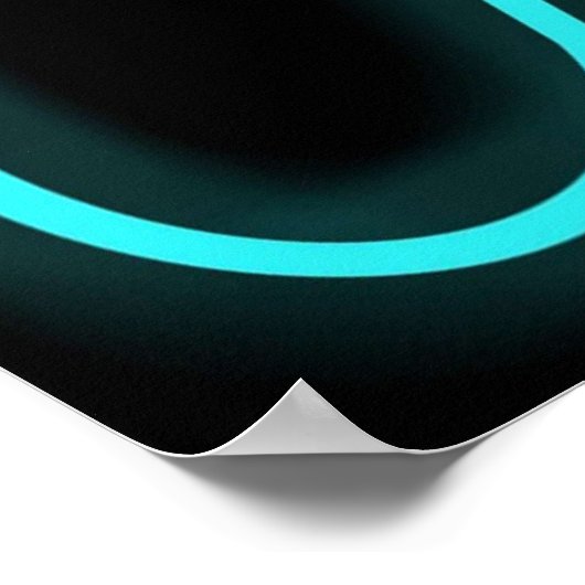 Neon Gamer Controller Neonfarben Poster (Ecke)