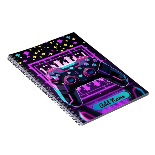 Neon Gamer Controller-Notebook - bedienerfähiger N Notizblock (Rechte Seite)