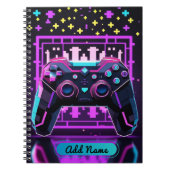 Neon Gamer Controller-Notebook - bedienerfähiger N Notizblock (Vorderseite)