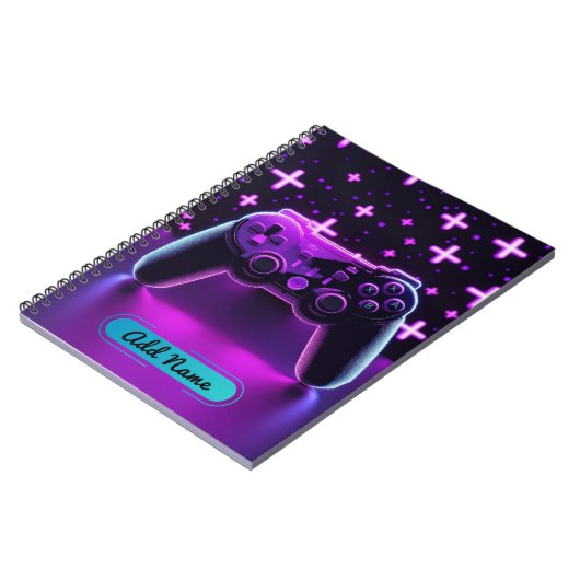 Neon Gamer Controller-Notebook - bedienerfähiger N Notizblock (Linke Seite)