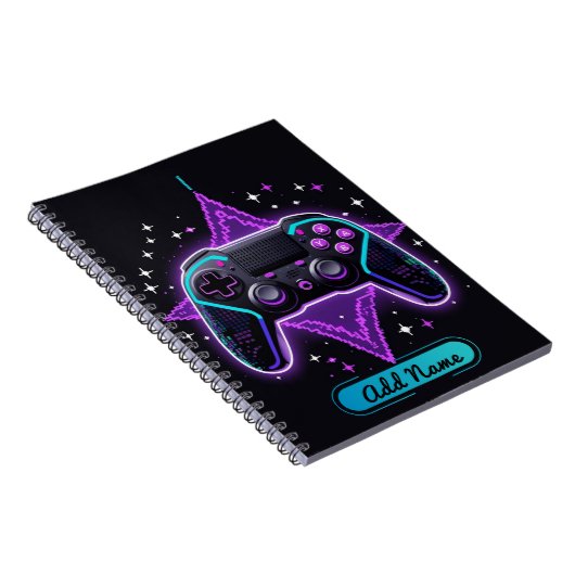 Neon Gamer Controller-Notebook - bedienerfähiger N Notizblock (Rechte Seite)