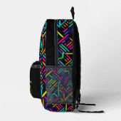 Neon Gamer Geometric Monogram Bedruckter Rucksack (Rechts)