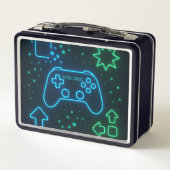 Neon Gamer Lunch Box - Individuelle Name (Rückseite)
