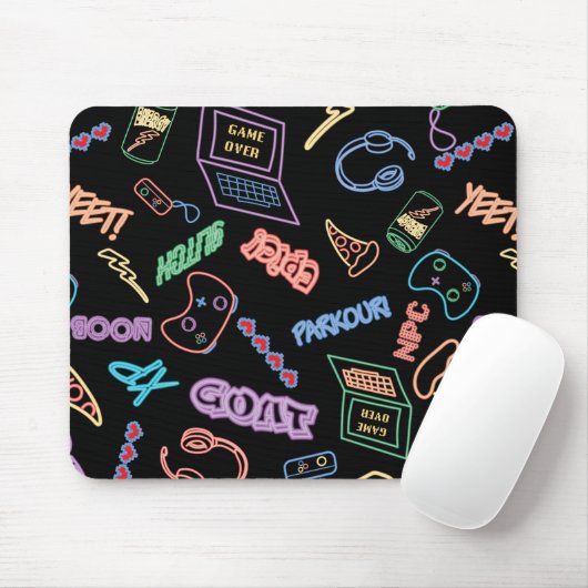 Neon Gamer Mousepad (Mit Mouse)