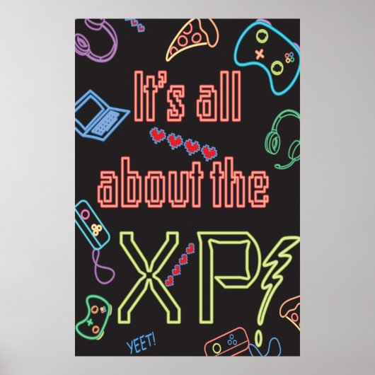 Neon Gamer Poster (Vorne)