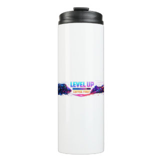 Neon-Gamer-Wrap-Coffee-Tasse 🎮 | LEVEL UP Kaffee Thermosbecher