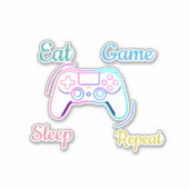 Neon-Gaming-Design anpassbar Aufkleber (Vorderseite)