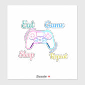 Neon-Gaming-Design anpassbar Aufkleber (Blatt)