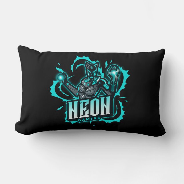 Neon Gaming Lendenkissen (Vorderseite)