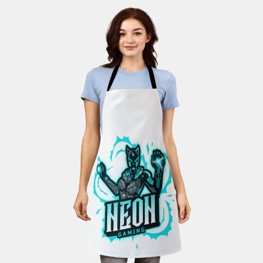 Neon Gaming Schürze (Getragen)