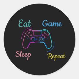 Neon-Gamingedesign anpassbar Runder Aufkleber