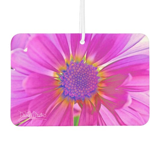 Neon Gänseblümchen Autolufterfrischer (Vorderseite)