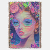 Neon Garden Goddess Decke (Vorderseite Vertikal)