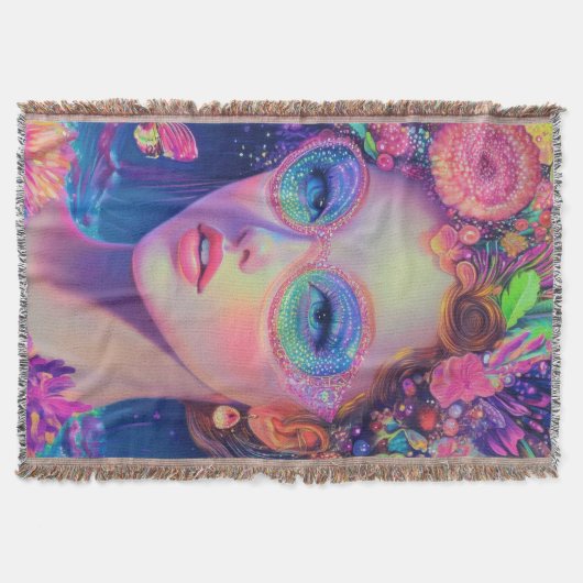 Neon Garden Goddess Decke (Vorderseite)