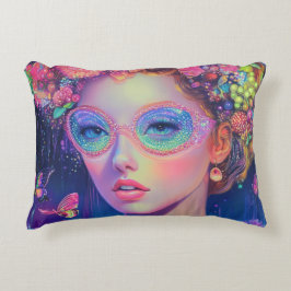 Neon Garden Goddess Dekokissen