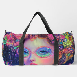 Neon Garden Goddess Duffle Bag