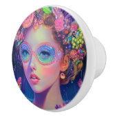 Neon Garden Goddess Keramikknauf (Rechts)