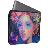 Neon Garden Goddess Laptopschutzhülle (Vorne Rechts)
