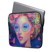 Neon Garden Goddess Laptopschutzhülle (Vorderseite Links)